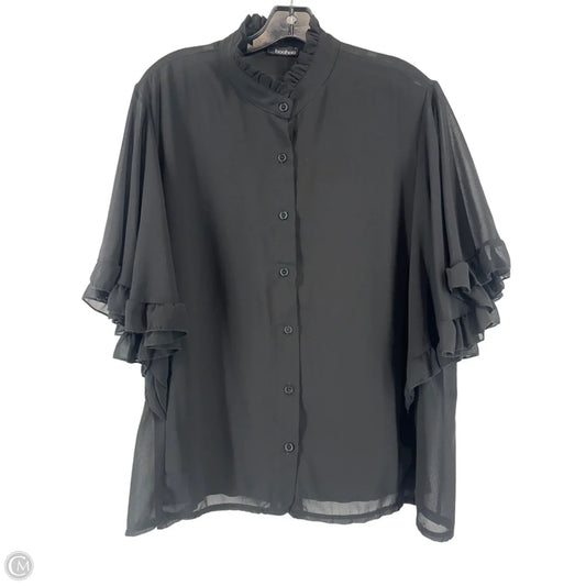 Top Short Sleeve By Boohoo Boutique In Black, Size: M