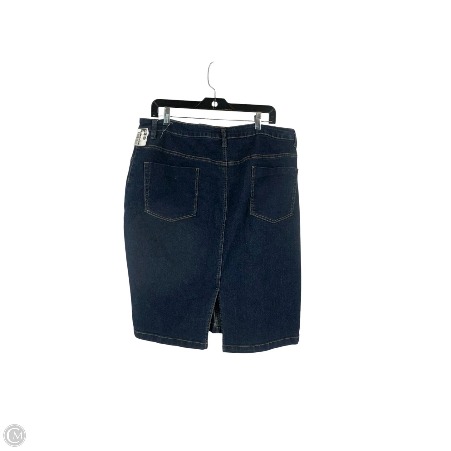 Skirt Midi By Clothes Mentor In Blue Denim, Size: 18