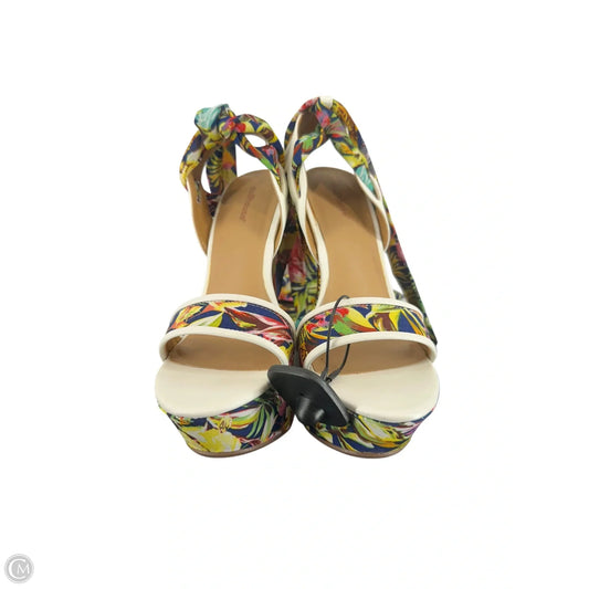 Shoes Heels Wedge By Dollhouse In Multi-colored, Size: 8