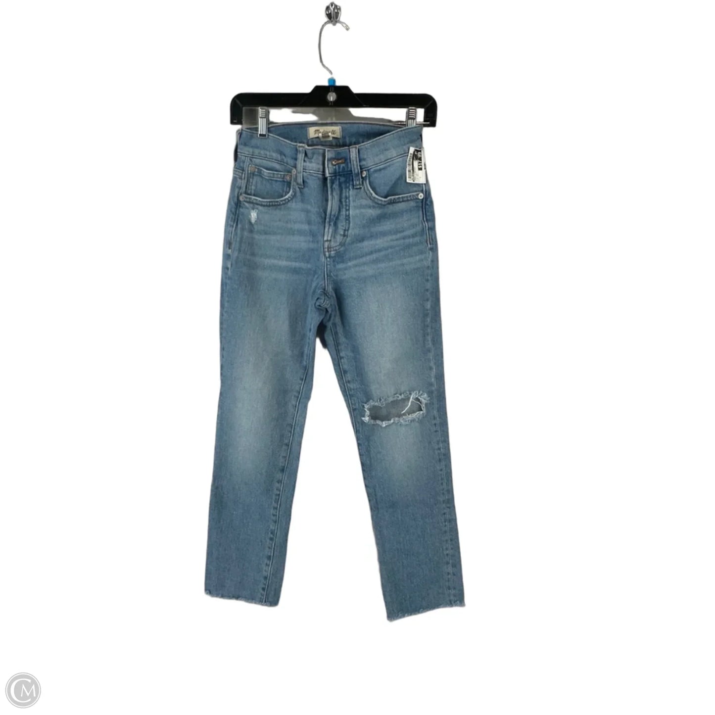 Jeans Straight By Madewell In Blue Denim, Size: 0