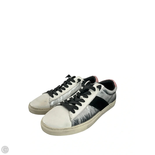 Shoes Sneakers By Vintage Havana In Silver & White, Size: 8.5