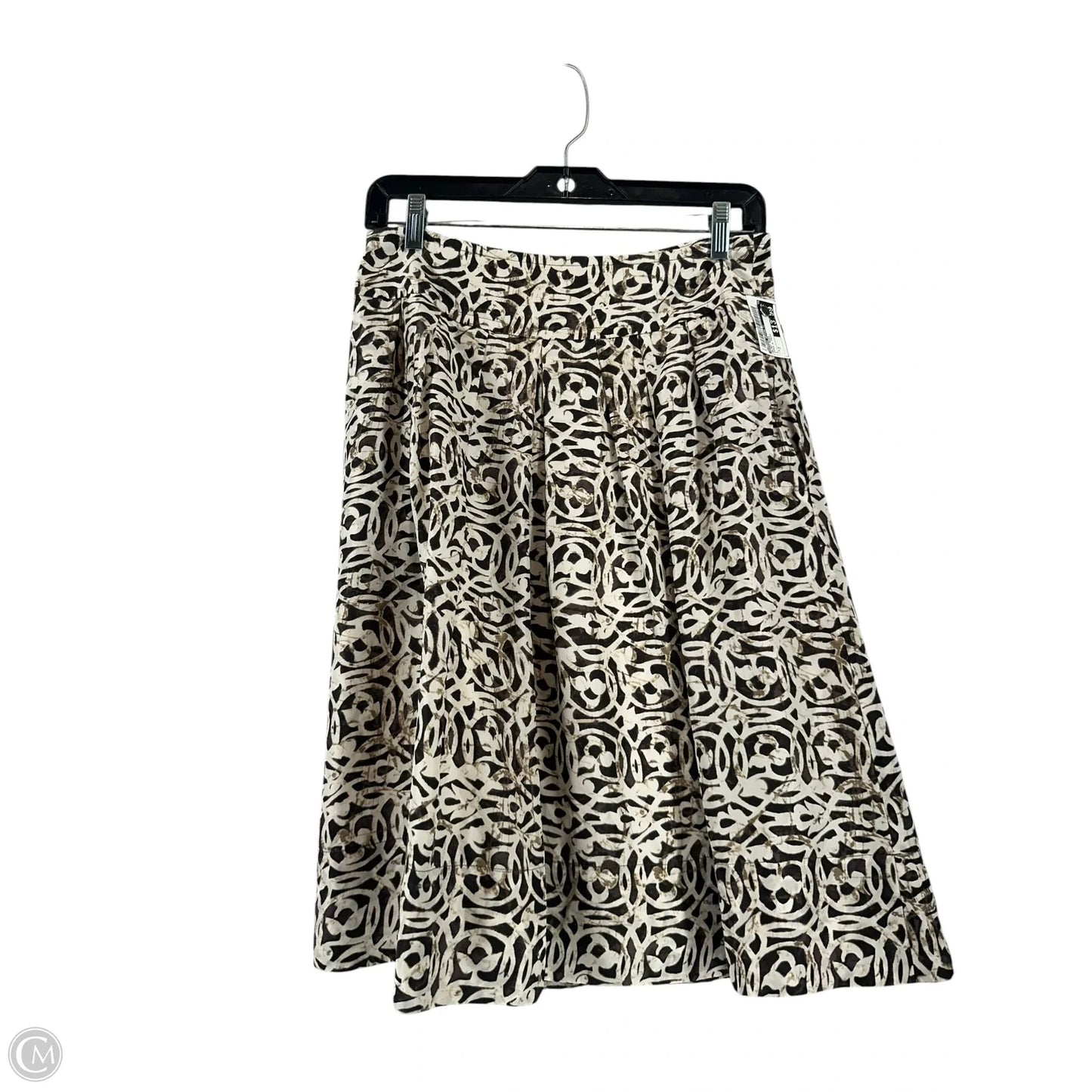 Skirt Midi By Banana Republic In Brown & Cream, Size: 2