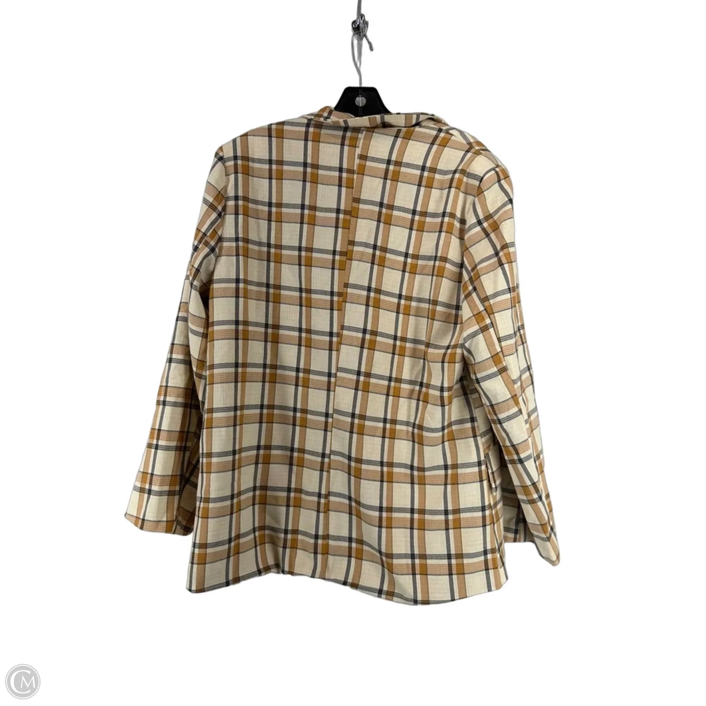 Blazer By Clothes Mentor In Plaid Pattern, Size: M