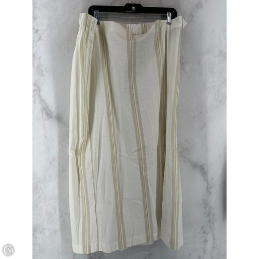 Skirt Maxi By A New Day In Tan & White, Size: Xxl