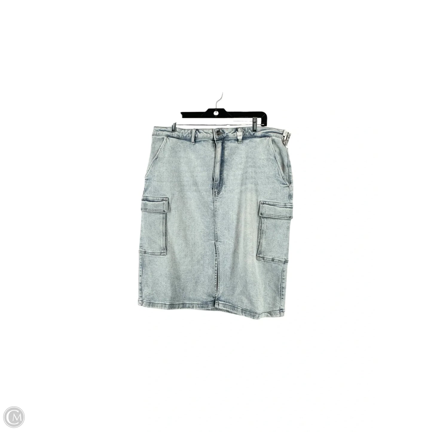 Skirt Midi By Risen In Blue Denim, Size: 3x