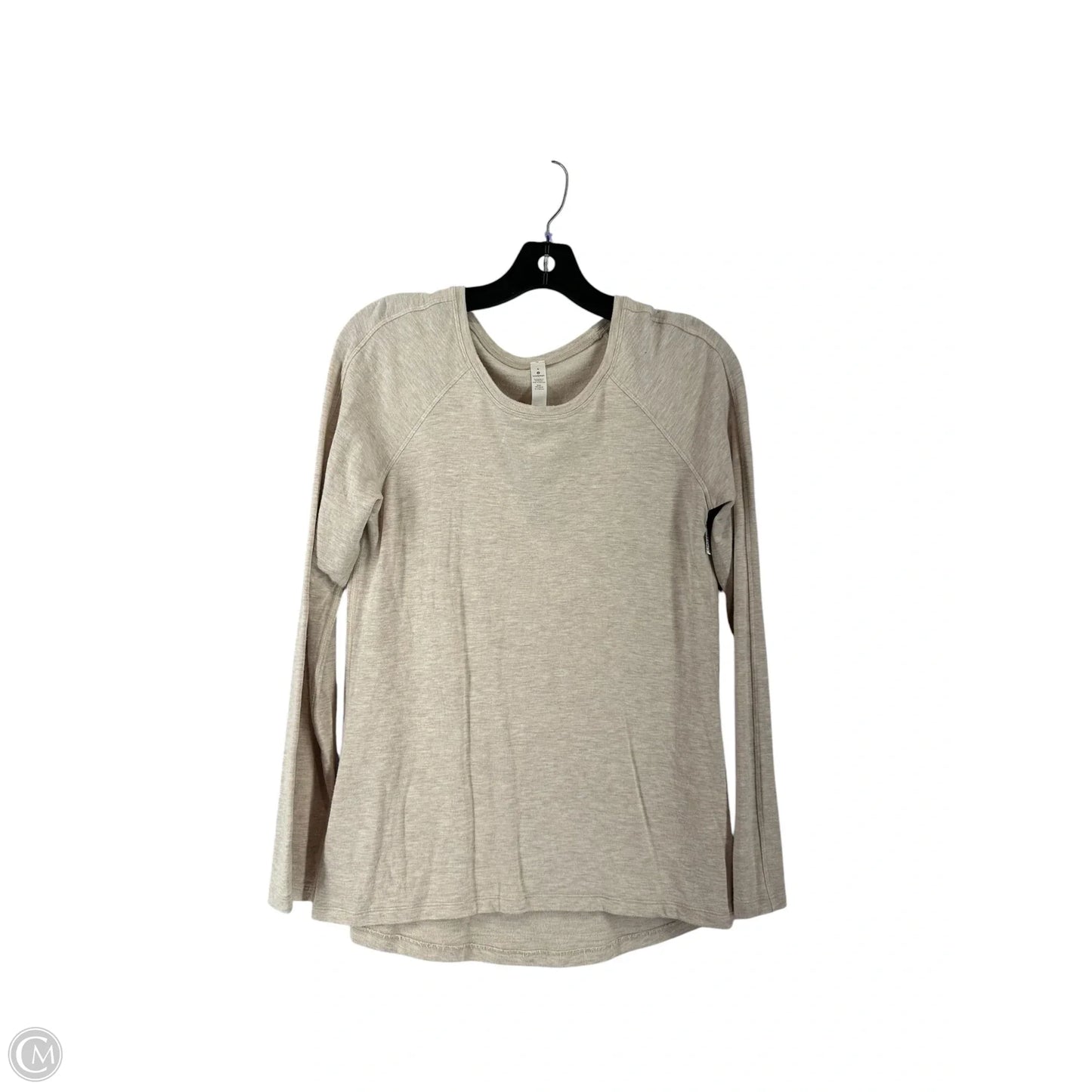 Top Long Sleeve By Lululemon In Cream, Size: 4