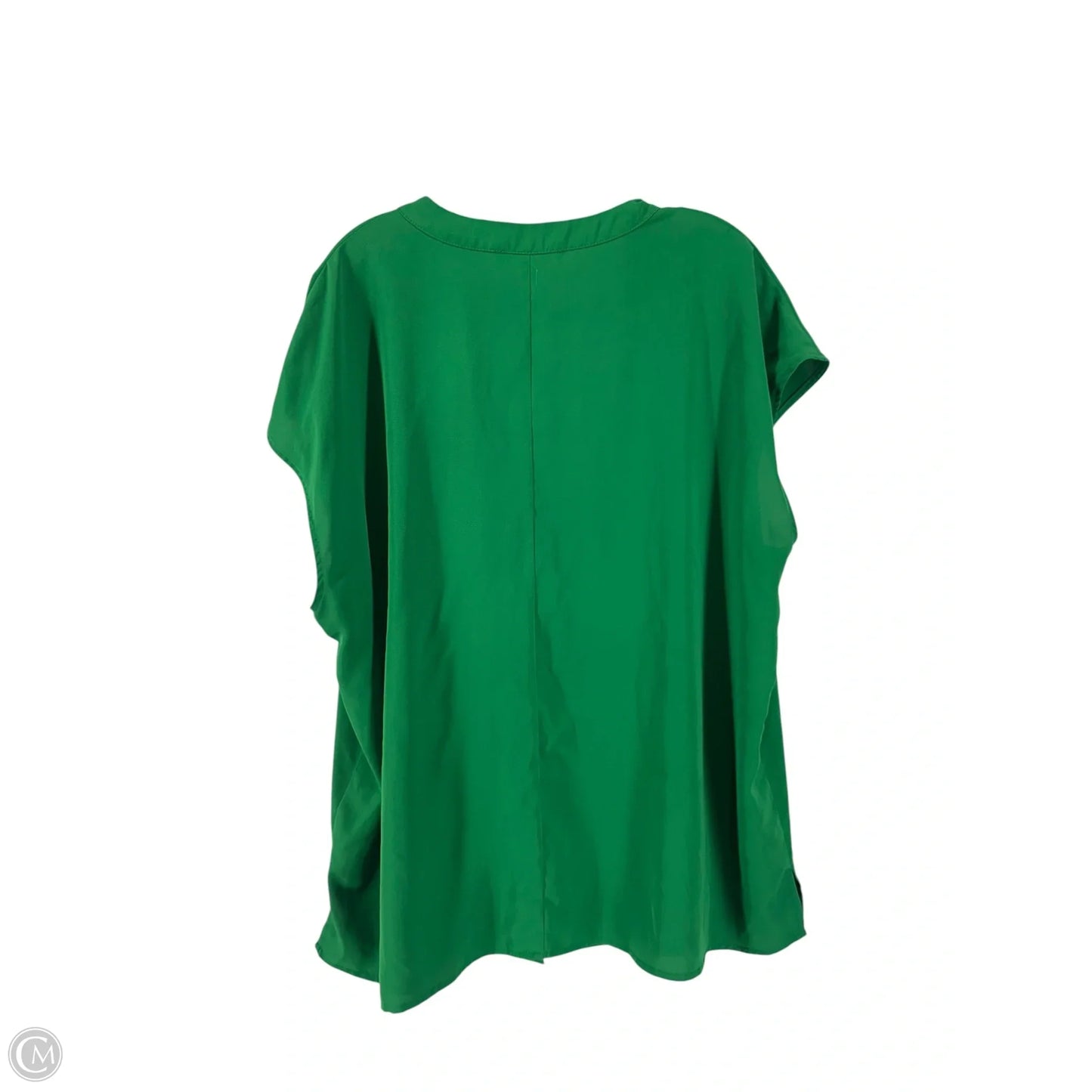 Top Short Sleeve By Eloquii In Green, Size: 16