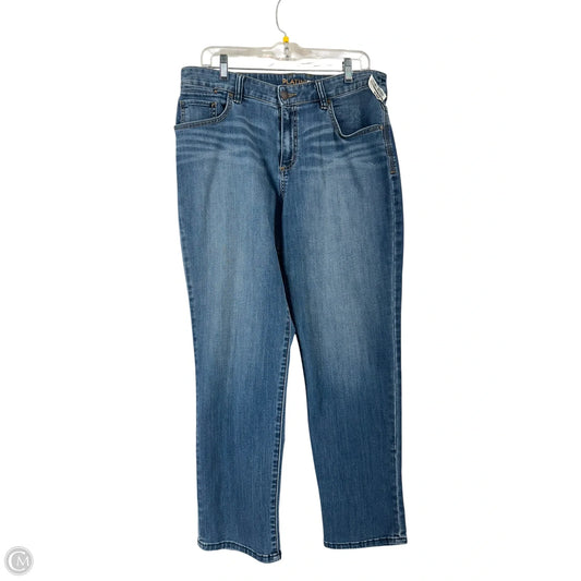 Jeans Straight By Chicos In Blue Denim, Size: S