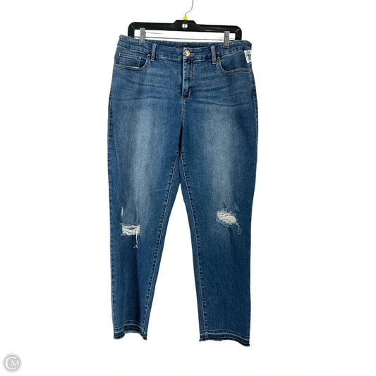 Jeans Wide Leg By Chicos In Blue Denim, Size: S