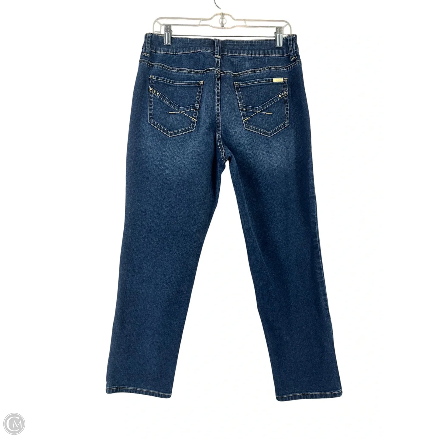 Jeans Straight By Chicos In Blue Denim, Size: S