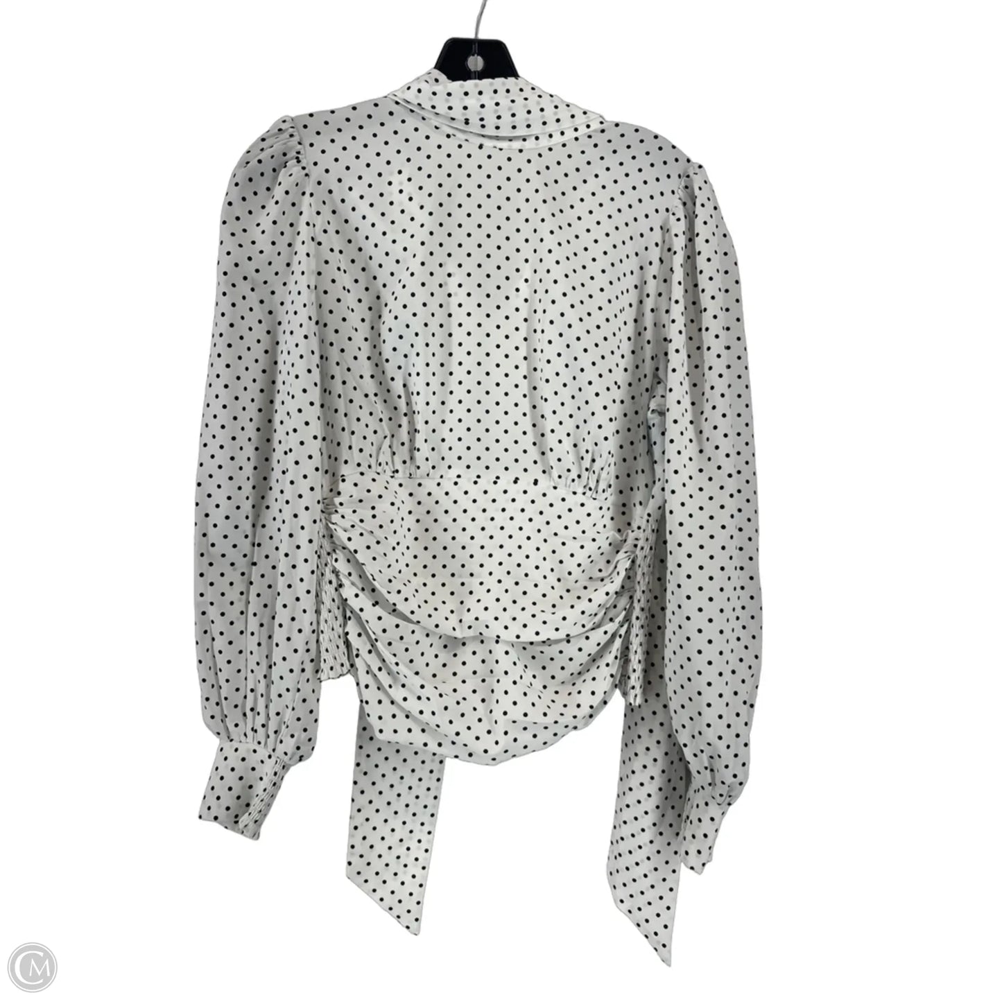 Top Long Sleeve By White House Black Market In Polkadot Pattern, Size: S