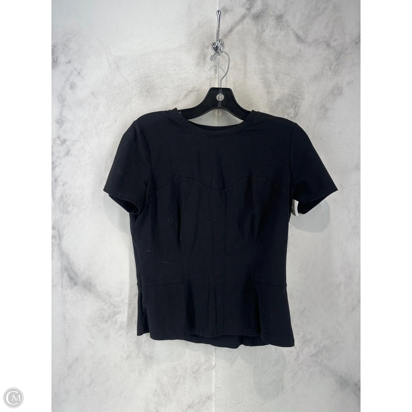 Top Short Sleeve By White House Black Market In Black, Size: S