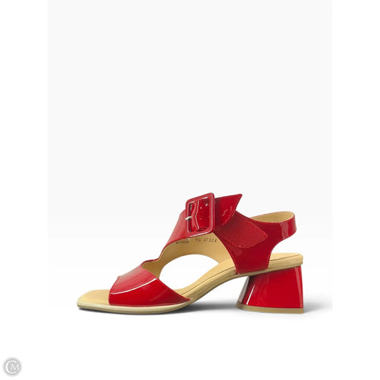 Sandals Heels Block By Paul Green In Red, Size: 6.5