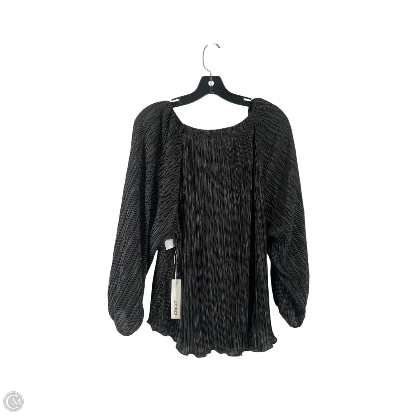 Top 3/4 Sleeve By Chicos In Black, Size: Xl