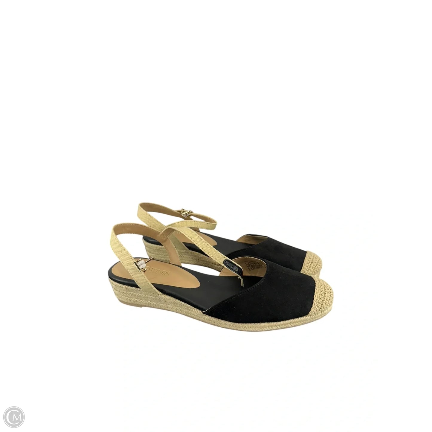 Shoes Heels Wedge By Clothes Mentor In Black, Size: 10