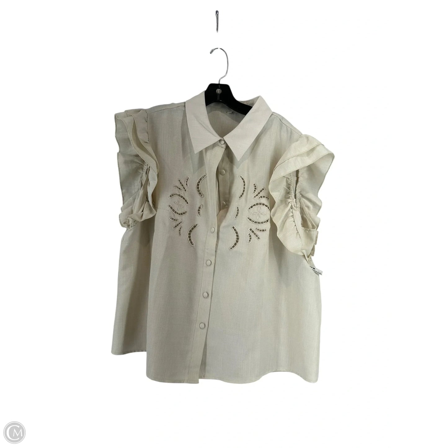 Pants Set 2pc By Clothes Mentor In Beige, Size: 2x