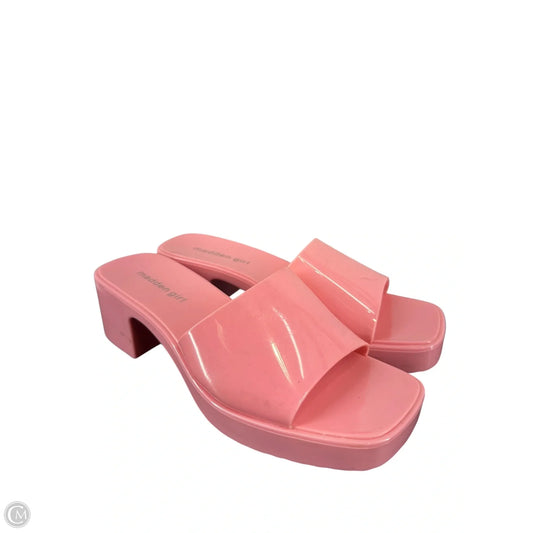 Shoes Heels Block By Madden Girl In Pink, Size: 9