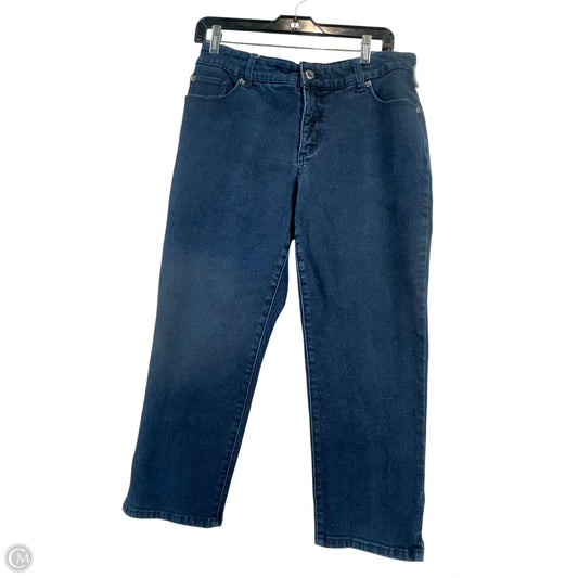 Jeans Straight By Chicos In Blue Denim, Size: 10