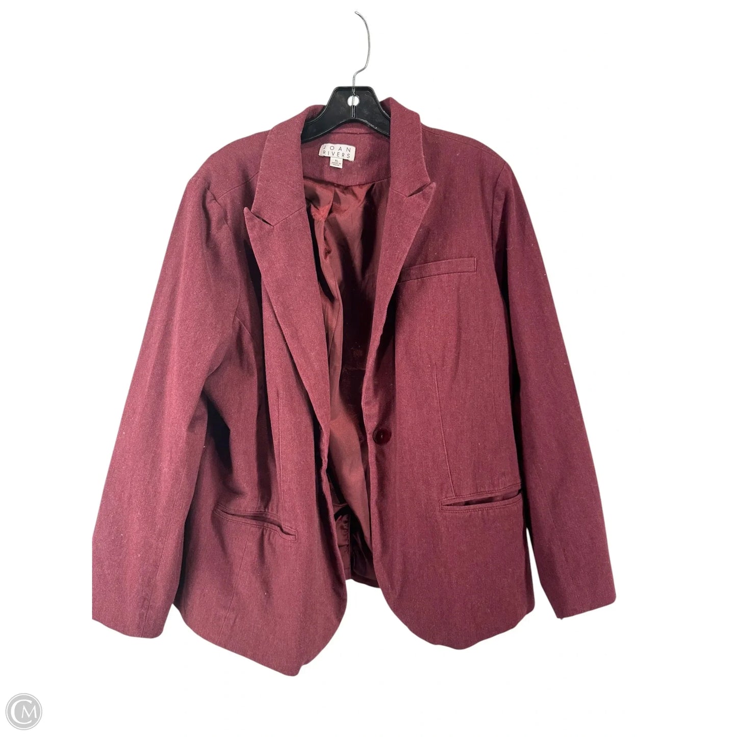 Blazer By Joan Rivers In Maroon, Size: Xl