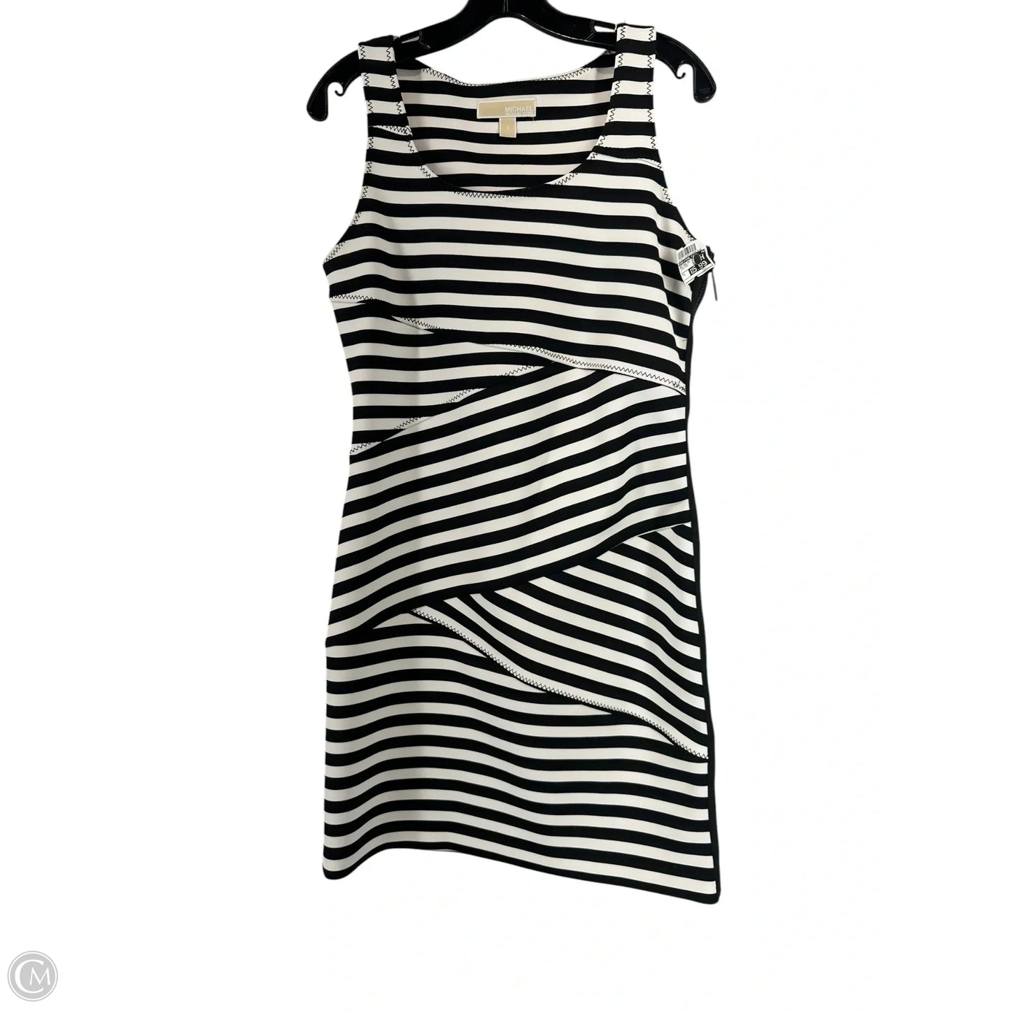 Dress Casual Midi By Michael By Michael Kors In Striped Pattern, Size: 8