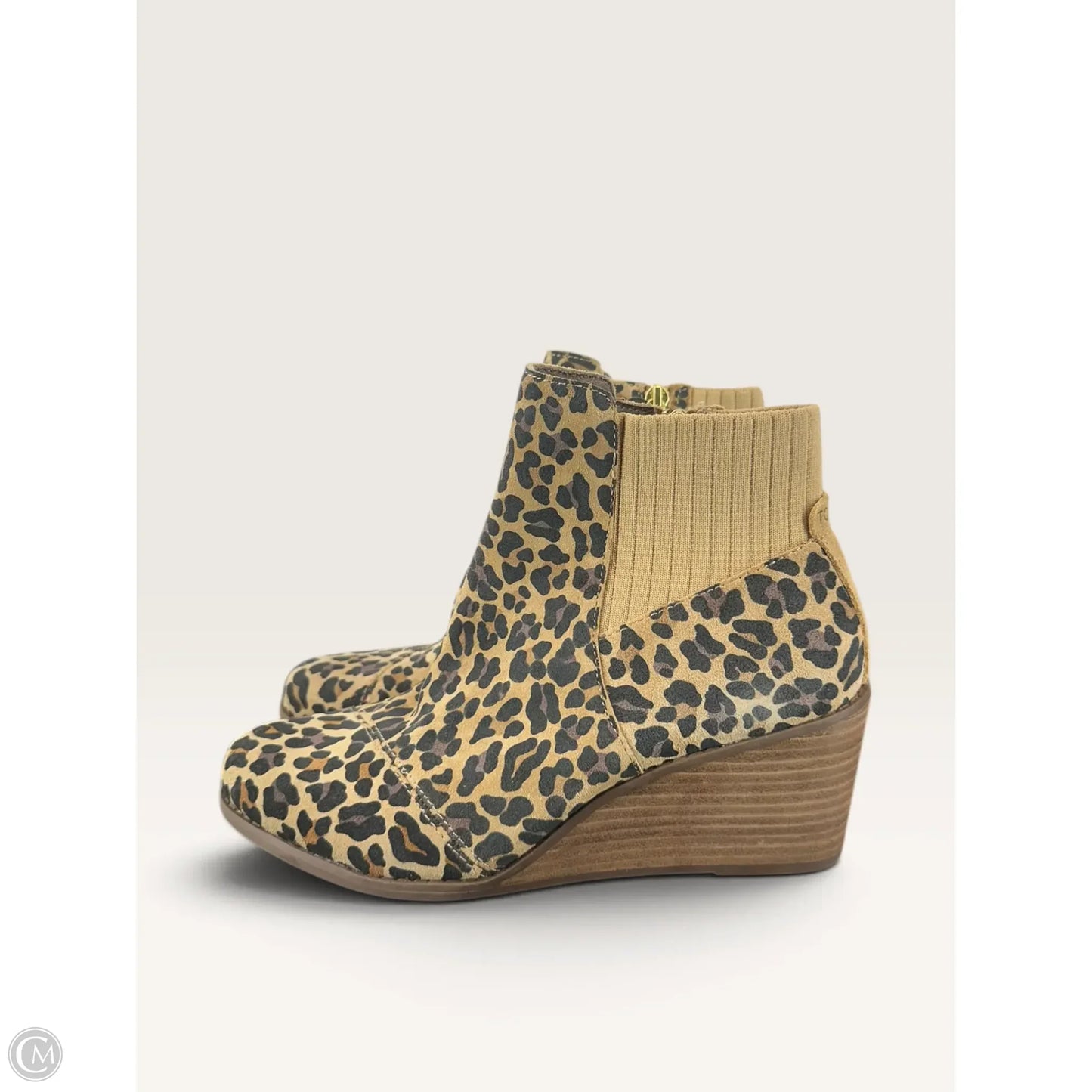 Boots Ankle Heels By Toms In Leopard Print, Size: 8