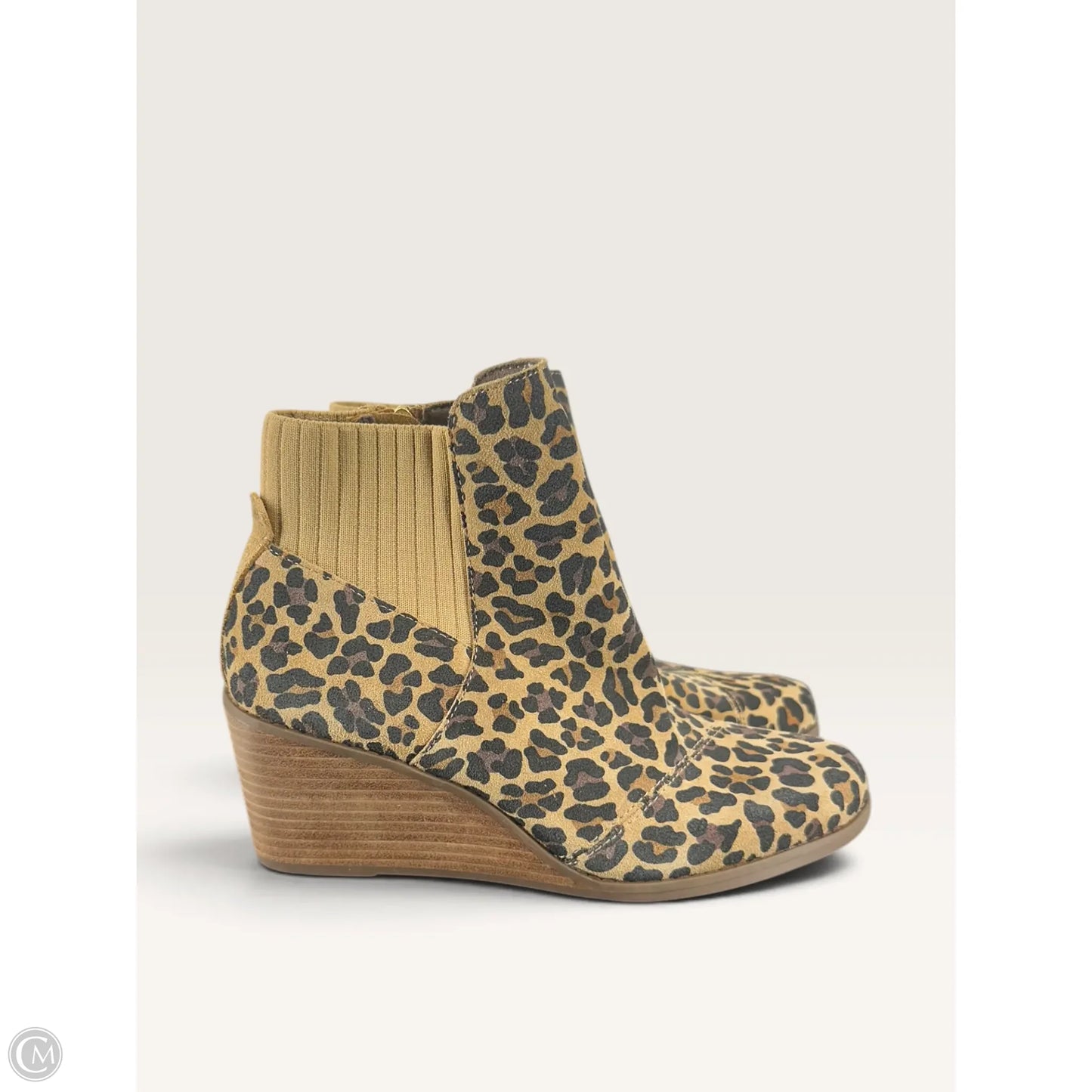 Boots Ankle Heels By Toms In Leopard Print, Size: 8