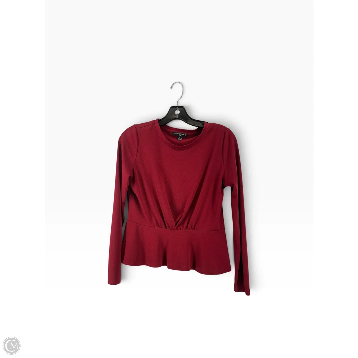 Top Long Sleeve By Banana Republic In Maroon, Size: S