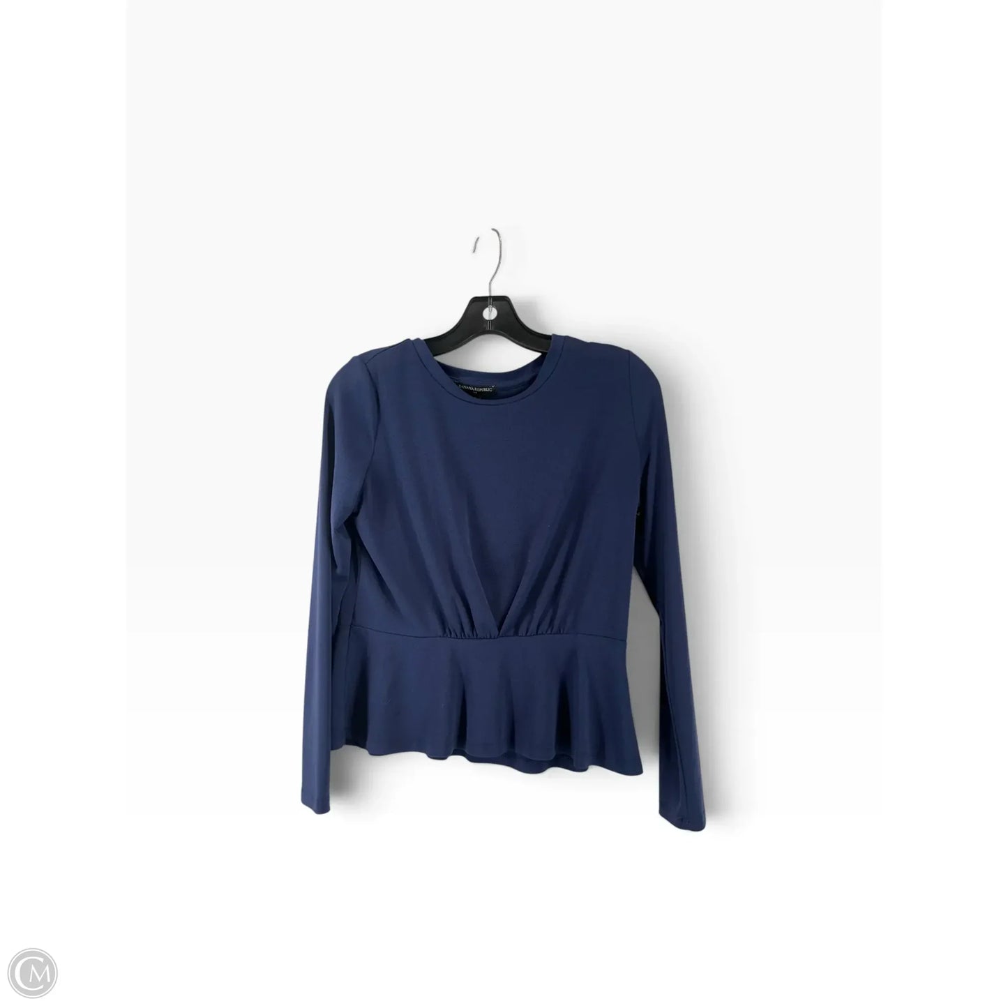 Top Long Sleeve By Banana Republic In Navy, Size: S