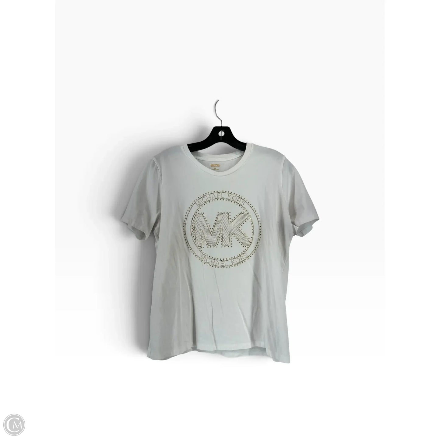 Top Short Sleeve Designer By Michael Kors In White