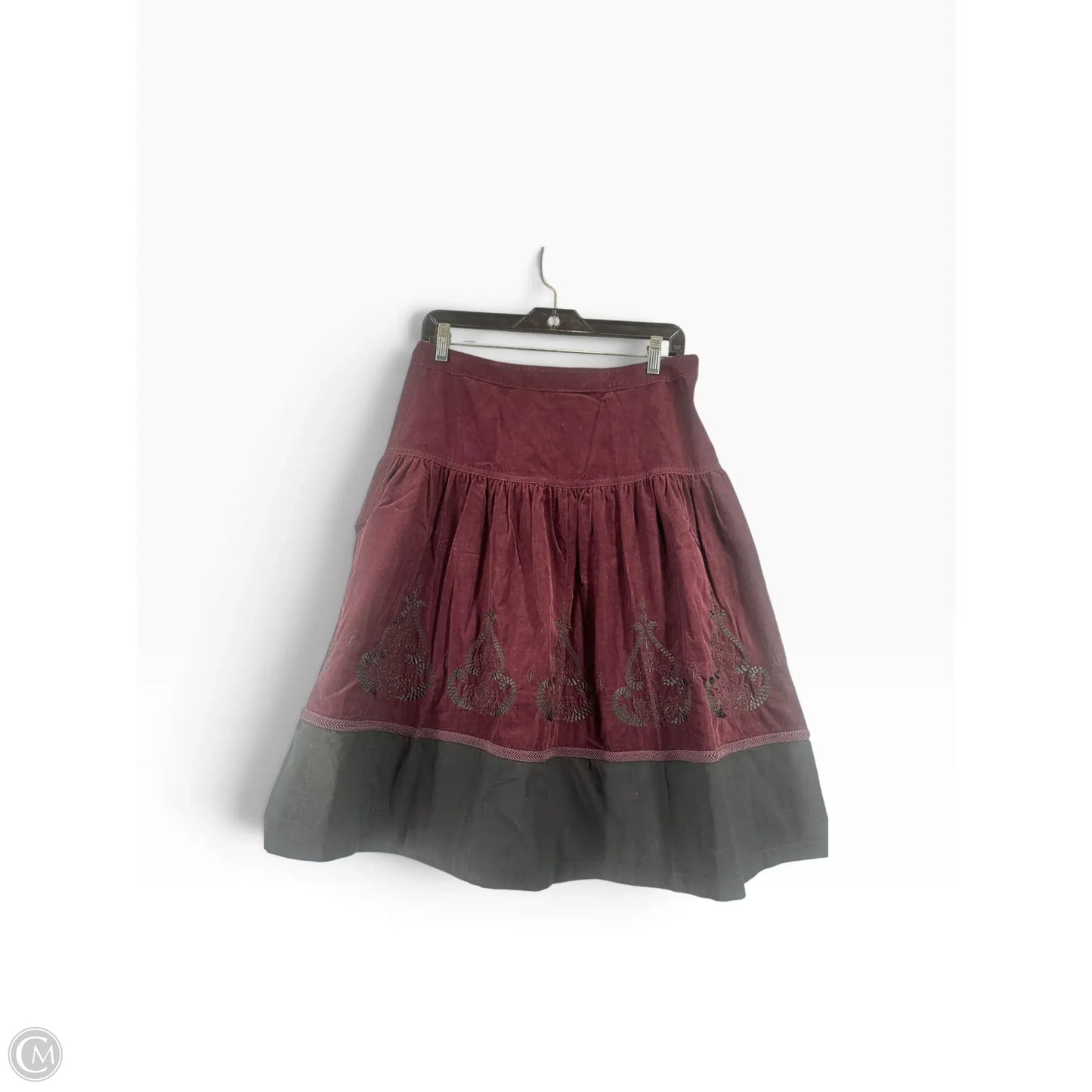 Skirt Midi By Loft In Maroon, Size: 6