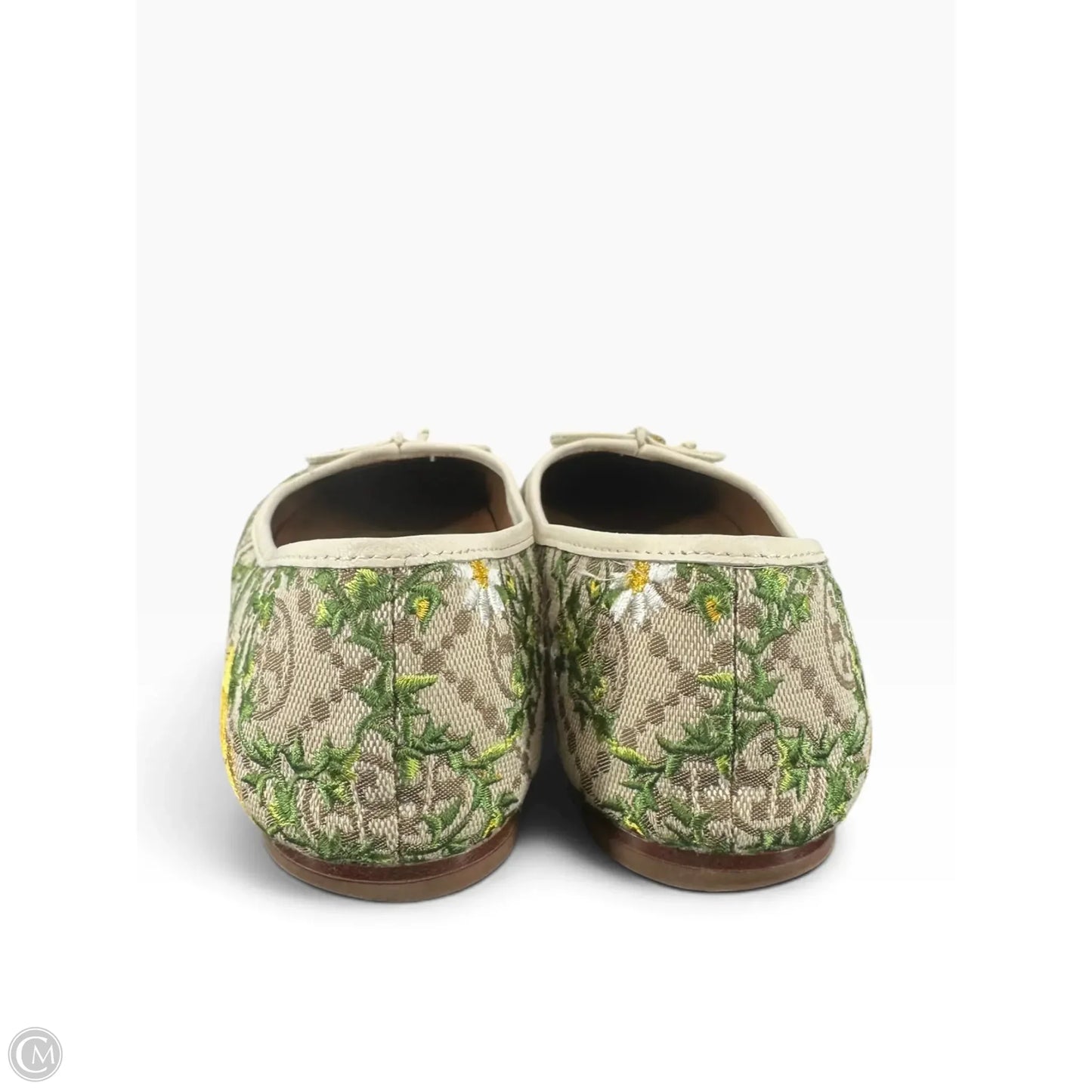Shoes Designer By Tory Burch In Green & Tan, Size: 8.5