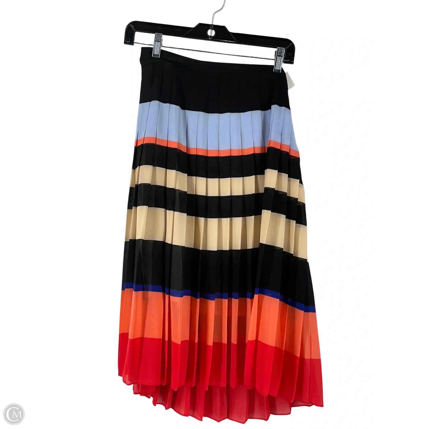 Skirt Midi By Ann Taylor In Striped Pattern, Size: 0