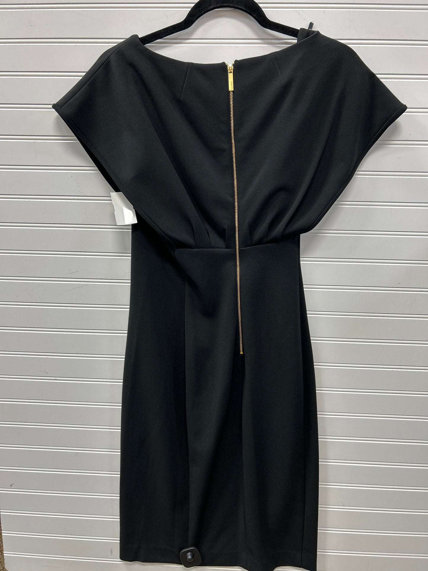 Dress Casual Midi By Calvin Klein In Black, Size:6
