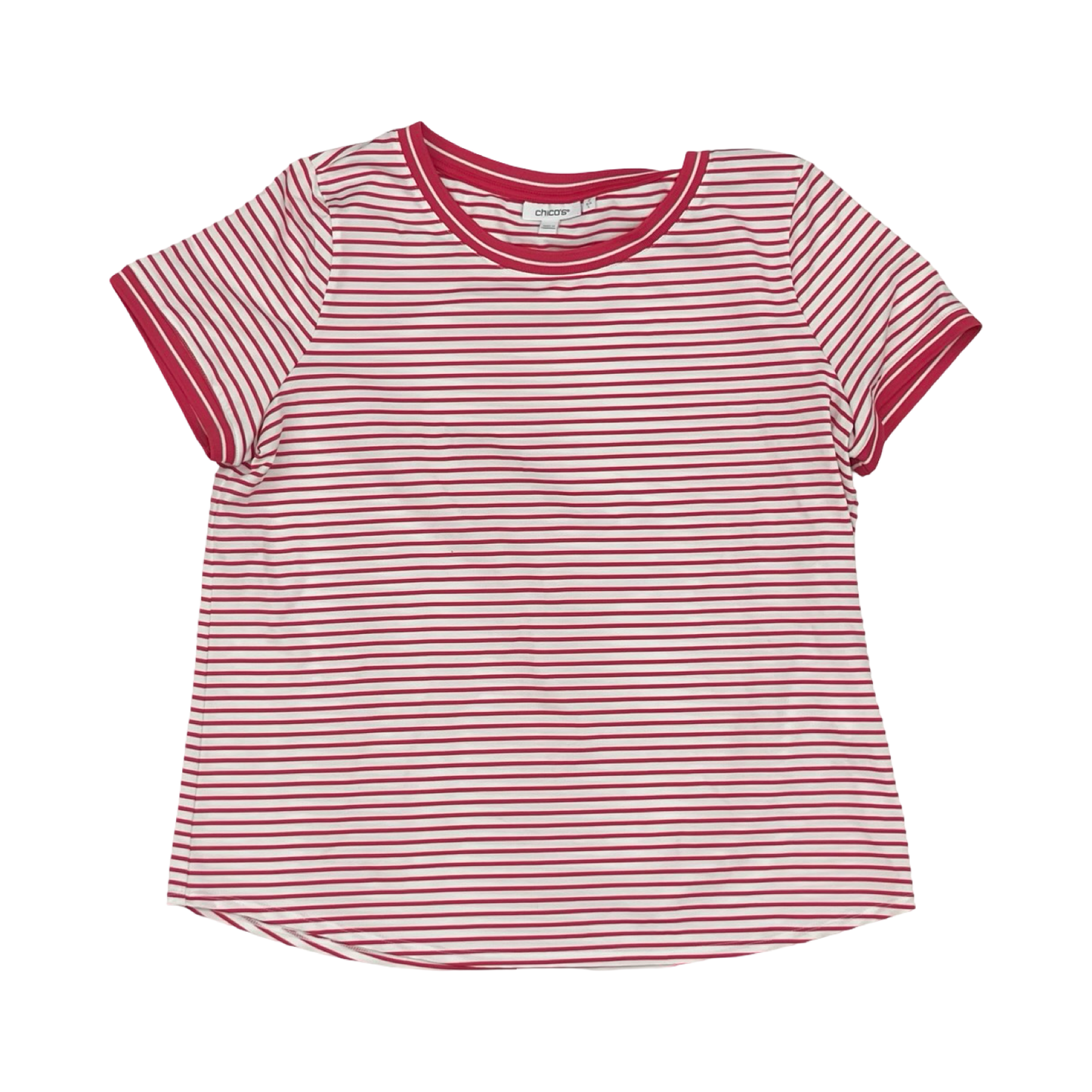 Top Ss By Chicos In Pink & White, Size:L