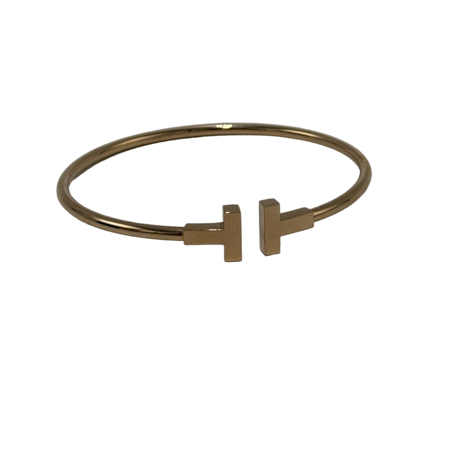 Tiffany And Company 18K Rose Gold T Wire Luxury Designer Bracelet