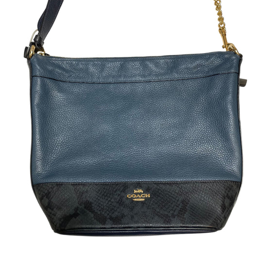 Crossbody Designer By Coach In Navy, Size:Large