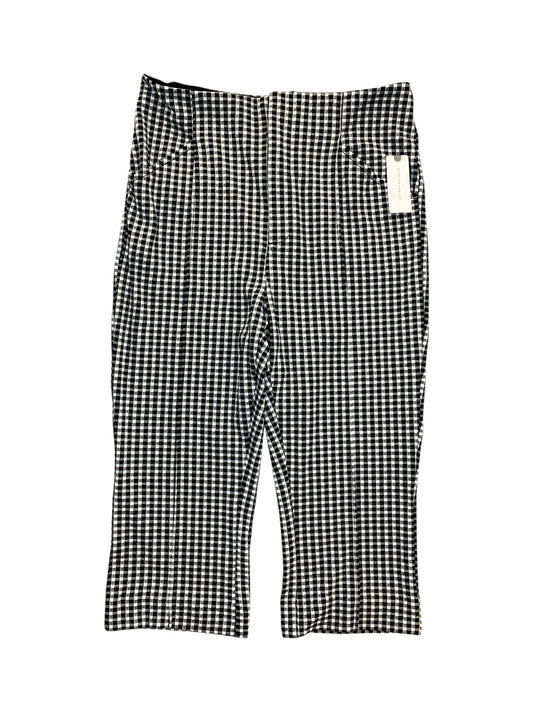 Pants Cropped By Maeve In Black & White, Size:M