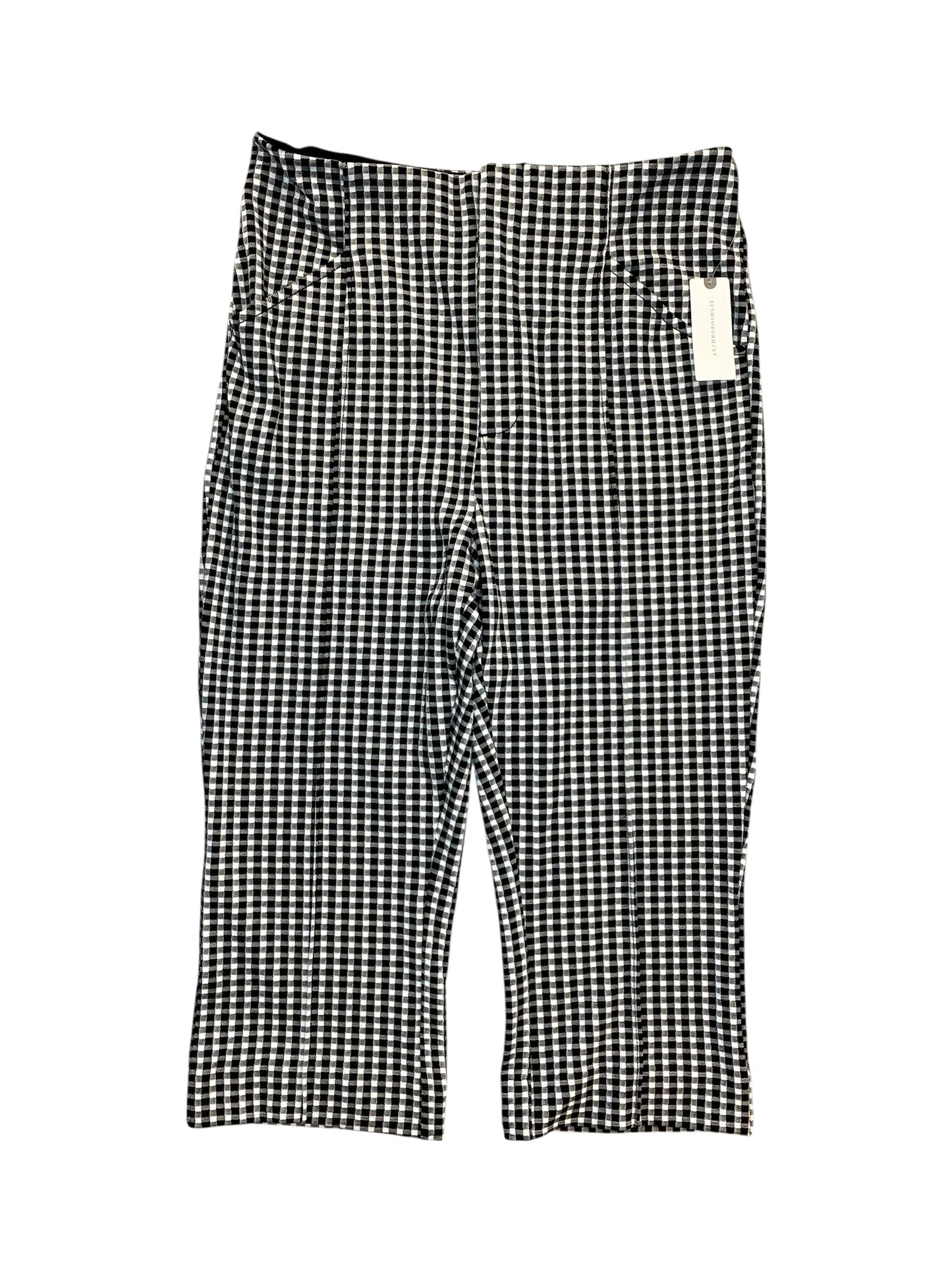 Pants Cropped By Maeve In Black & White, Size:M