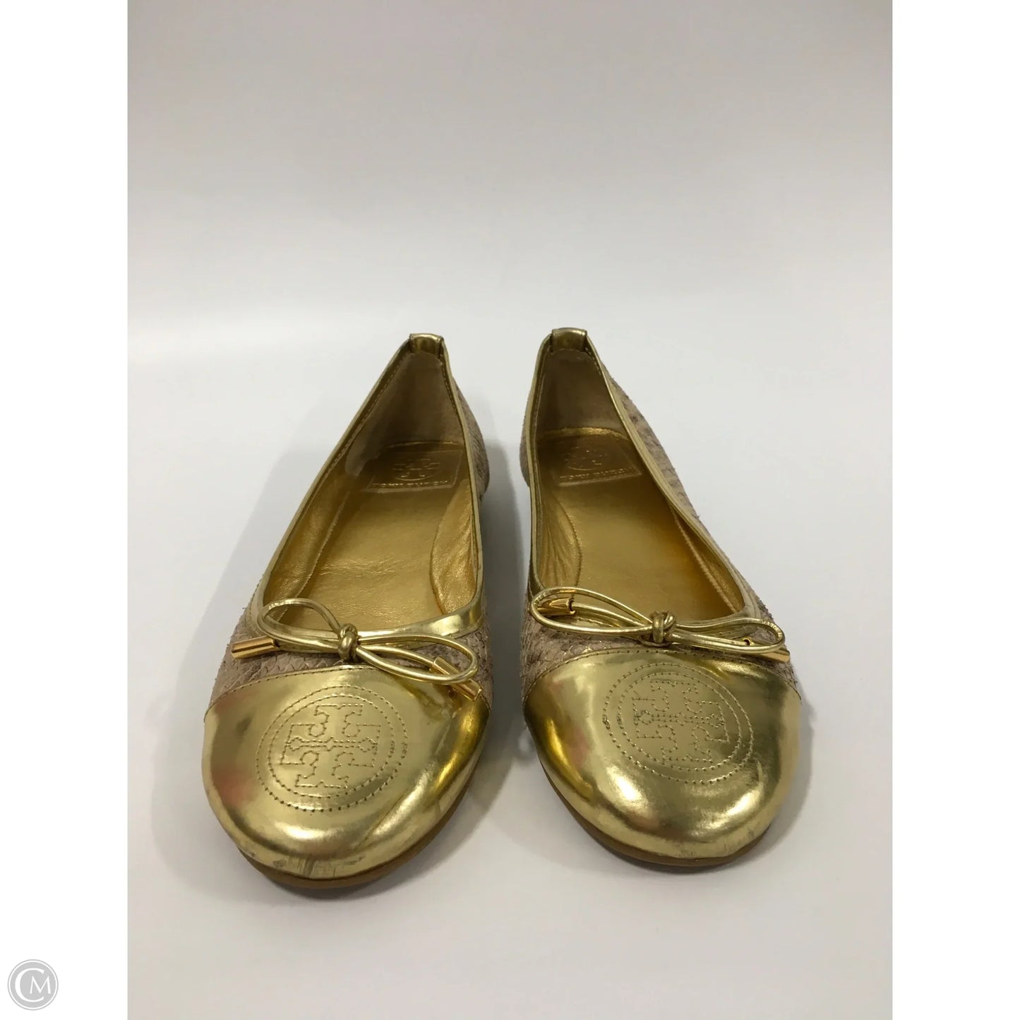 Shoes Designer By Tory Burch In Gold, Size: 7