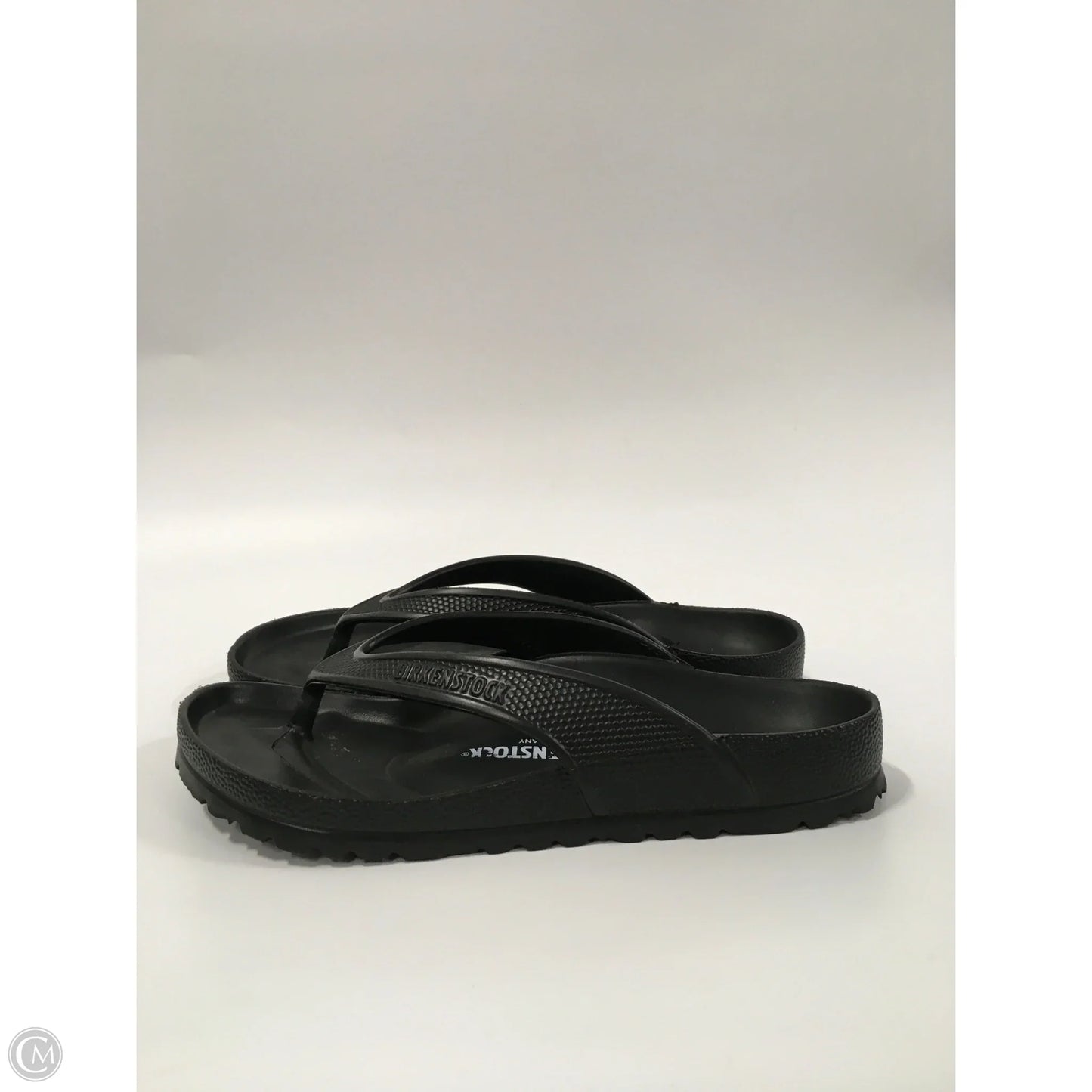 Sandals Flip Flops By Birkenstock In Black, Size: 6.5