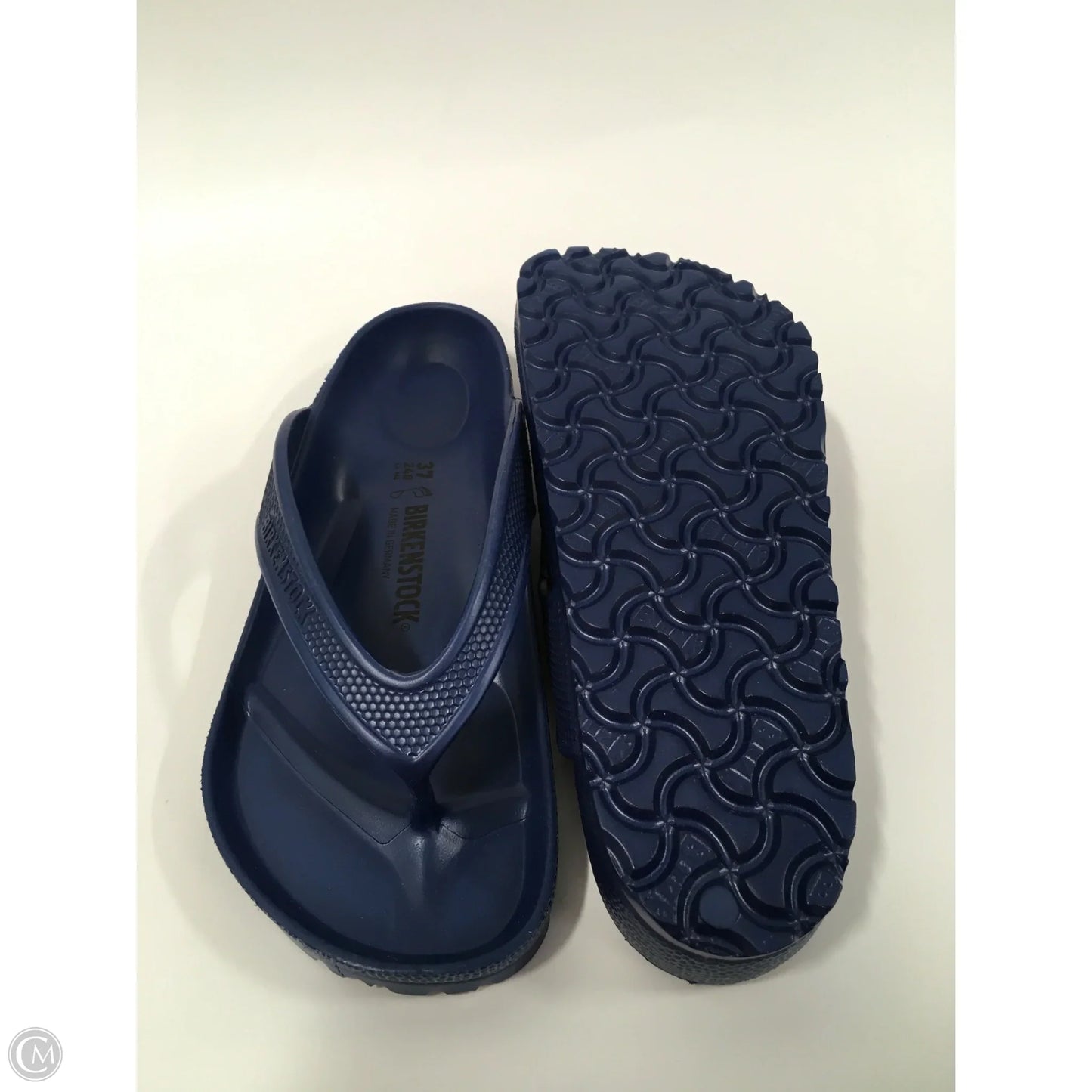 Sandals Flip Flops By Birkenstock In Navy, Size: 6.5