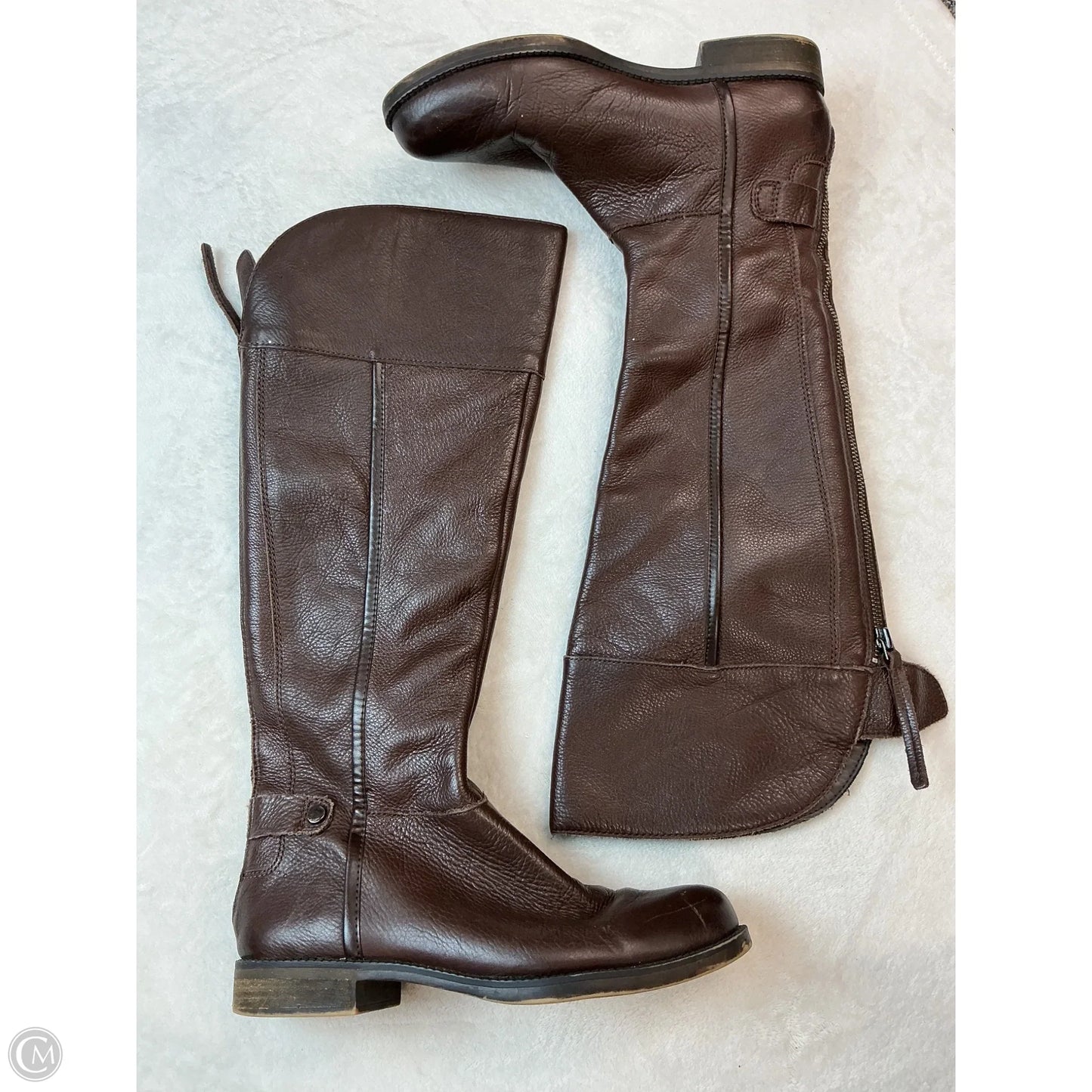 Boots Mid-calf Heels By Franco Sarto In Brown, Size: 8.5
