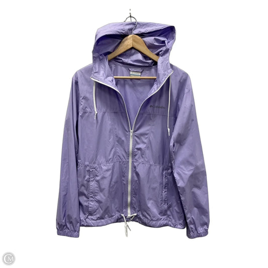 Jacket Windbreaker By Columbia In Purple, Size: S