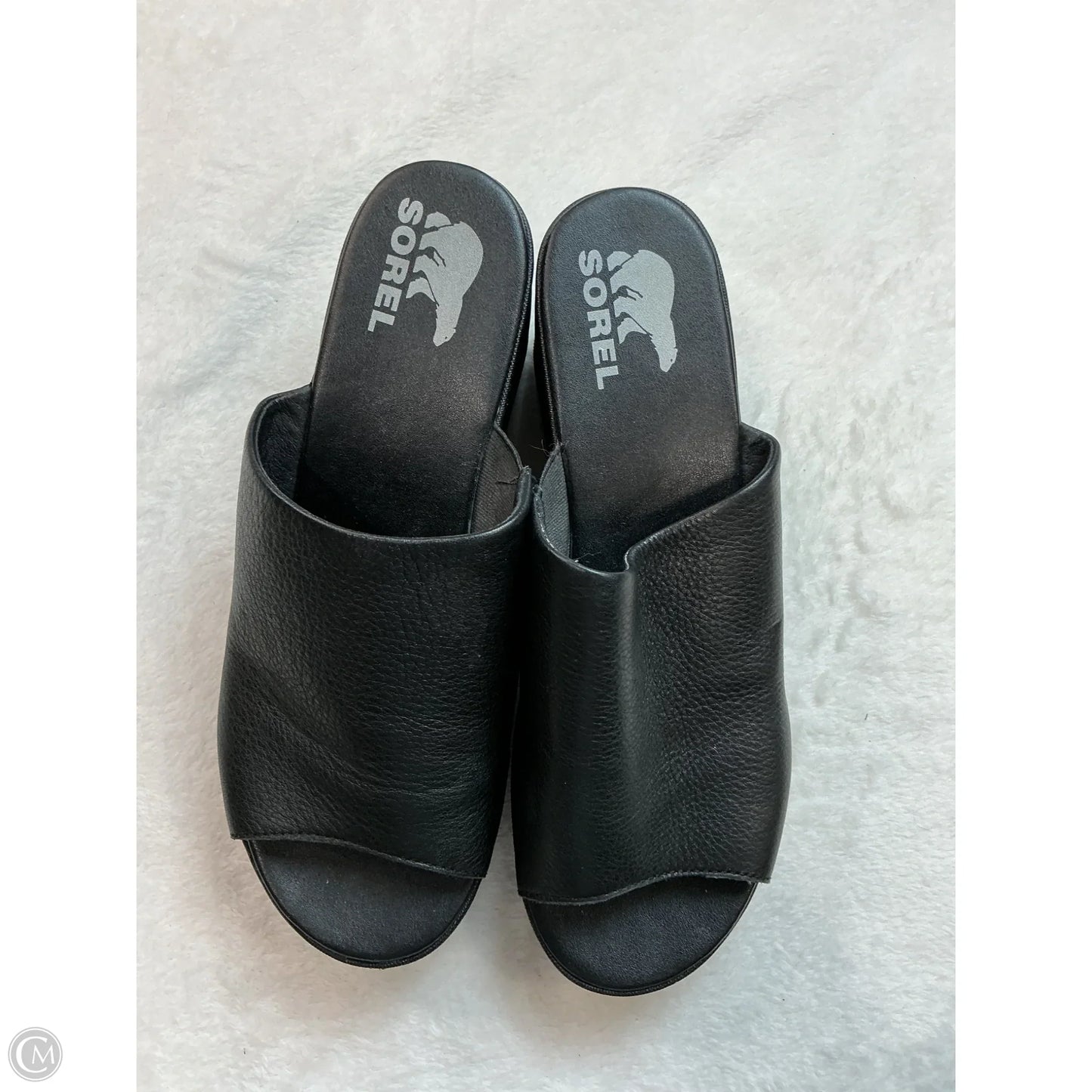Sandals Heels Wedge By Sorel In Black, Size: 9.5