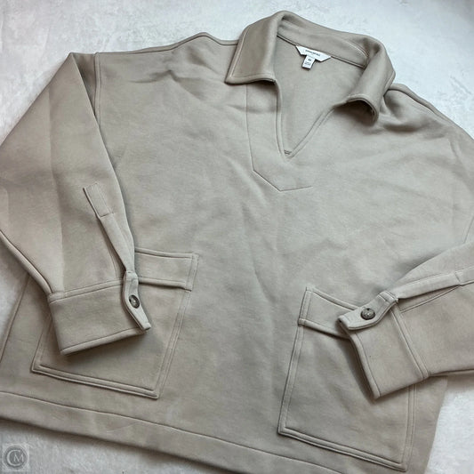 Sweatshirt Collar By Banana Republic In Tan, Size: M