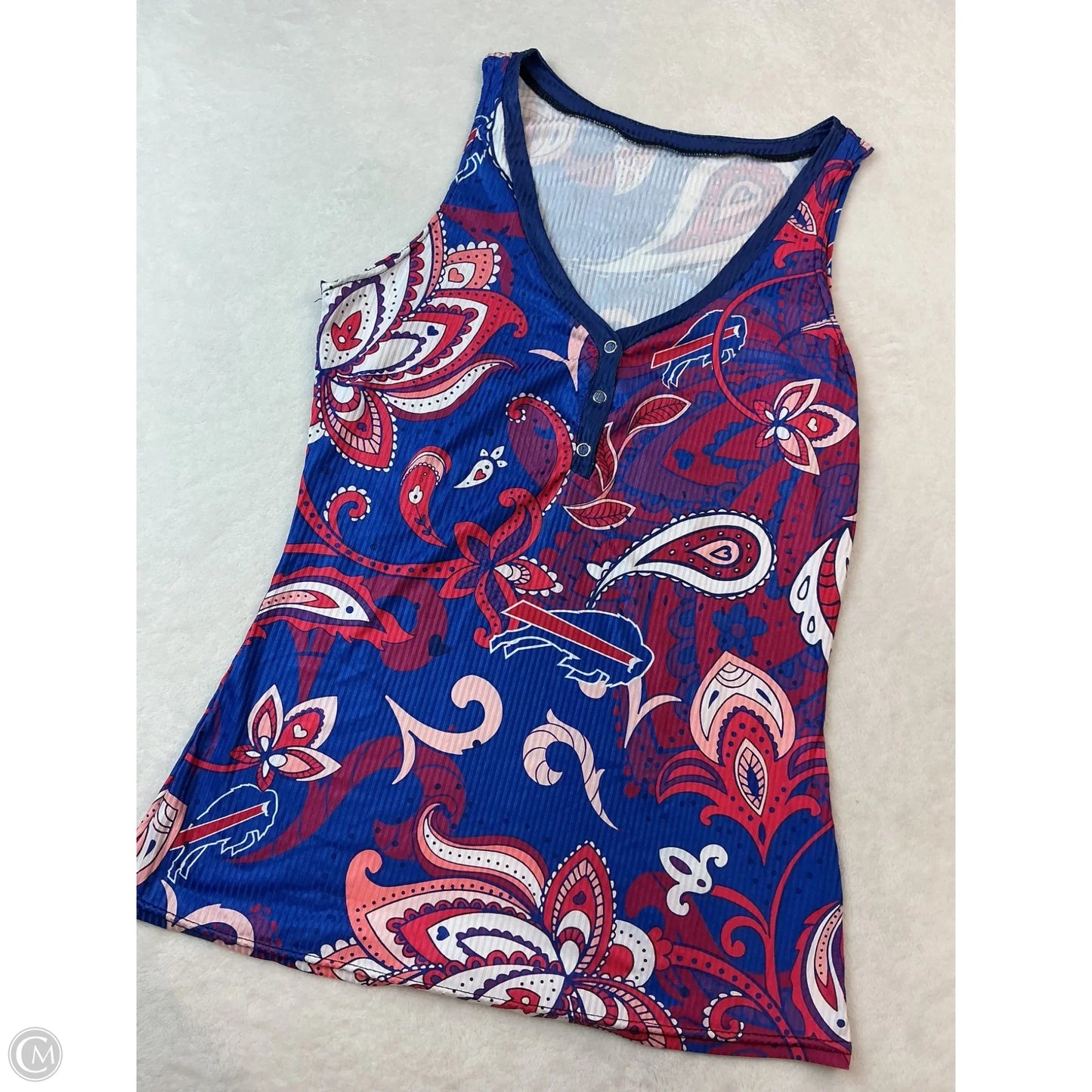 Tank Top By Clothes Mentor In Blue & Red, Size: S