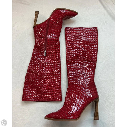 Boots Mid-calf Heels By Vince Camuto In Red, Size: 8