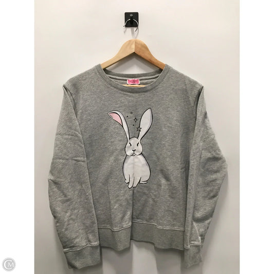 Sweatshirt Crewneck By Kate Spade In Grey, Size: M