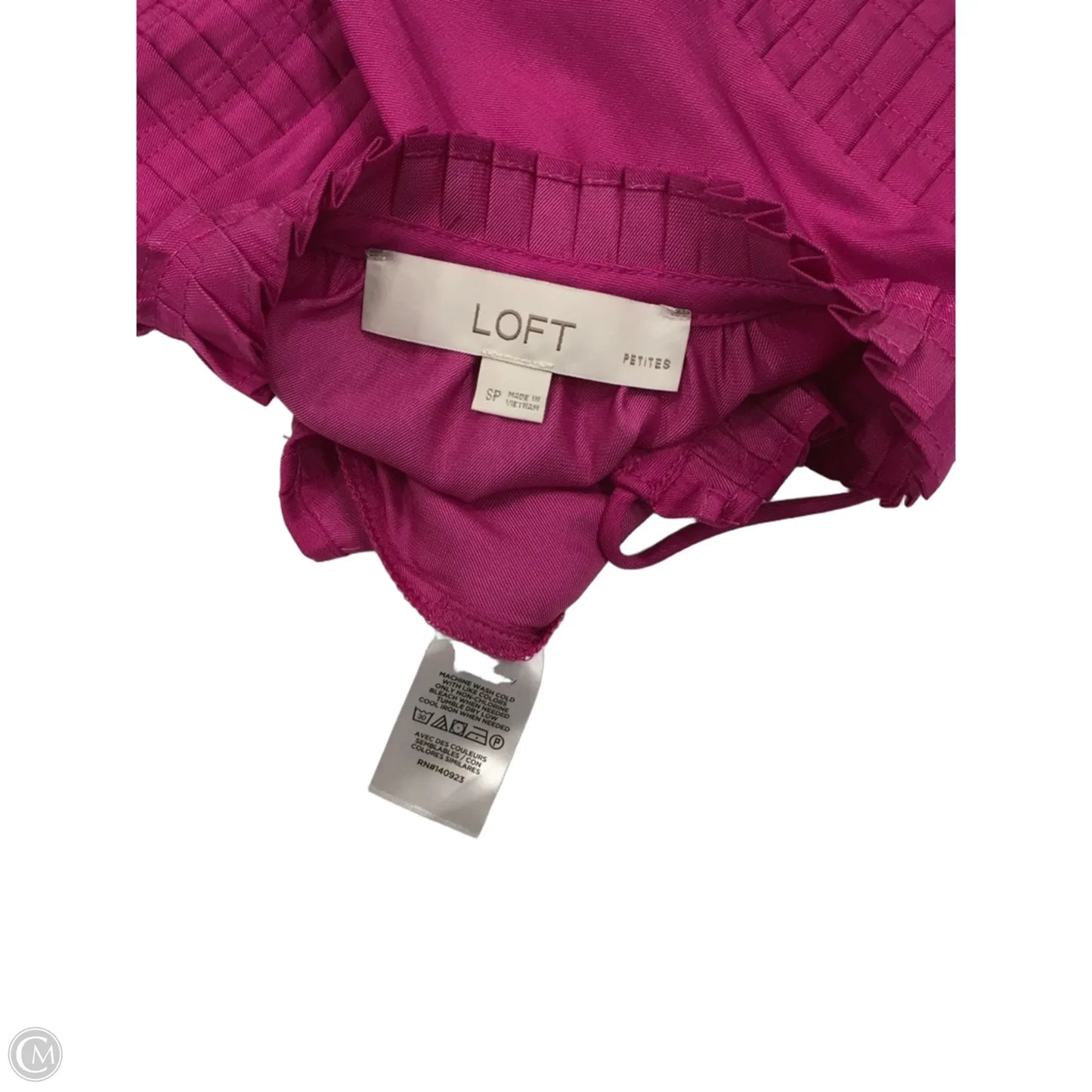 Top Sleeveless By Loft In Pink, Size: Sp