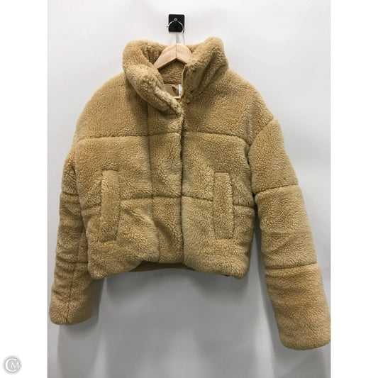 Coat Faux Fur & Sherpa By Alo In Tan, Size: M
